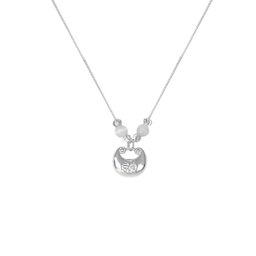 XFSRG Damen Silberkette mit Anhänger Elegante Halskette für Frauen Modeschmuck Lieblingsstück für besondere Anlässe Silber Plattenkette Perfektes für Geschenk XFSRG Damen Silberkette mit Anhänger Elegante Halskette für Frauen Modeschmuck Lieblingsstück für besondere Anlässe Silber Plattenkette Perfektes für Geschenk von XFSRG