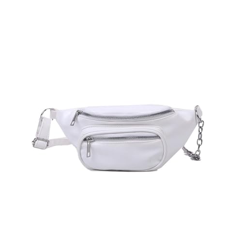 XFSRG Damen Umhängetasche Faux Leder Crossbody Bag Herren Handytasche zum Umhängen Handtasche Damen Umhängetasche Klein Moderne Taschen mit Verstellbarem Gurt für Reisen(Weiß) von XFSRG