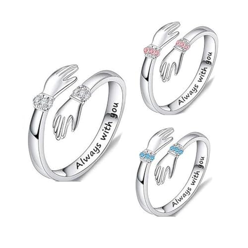 XFSRG Elegante Damenringe mit Handdesign Verstellbare Ringe mit Kristallverzierung Hochwertiger Damenschmuck für Frauen Perfekt für Alltag und Besondere Anlässe XFSRG Elegante Damenringe mit Handdesign Verstellbare Ringe mit Kristallverzierung Hochwertiger Damenschmuck für Frauen Perfekt für Alltag und Besondere Anlässe von XFSRG
