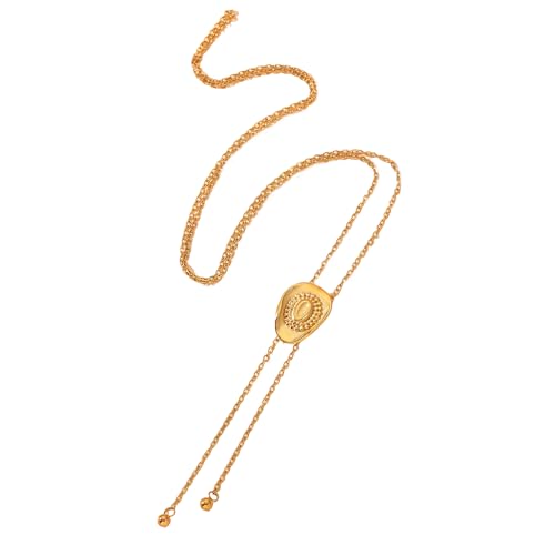 XFSRG Elegante Goldene Kette Damen Halskette mit Anhänger Modisches Schmuckstück für Alltag und besondere Anlässe von XFSRG