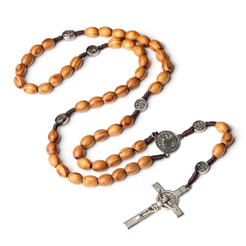 XFSRG Elegante Holzperlen Halskette für Damen und Mädchen Kreuz Anhänger Modeschmuck Silberkette Lieblingsstück für religiöse Anlässe XFSRG Elegante Holzperlen Halskette für Damen und Mädchen Kreuz Anhänger Modeschmuck Silberkette Lieblingsstück für religiöse Anlässe von XFSRG
