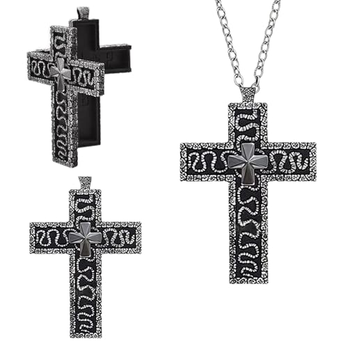 XFSRG Elegante Kreuzkette Damen Zinklegierung Silberkette Modische Kette für Alltag und besondere Anlässe von XFSRG