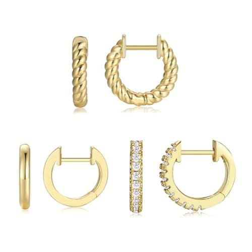 XFSRG Elegante Ohrringe Set Damenohrringe Gold Ohrstecker Tragus Piercing für Jeden Anlass von XFSRG