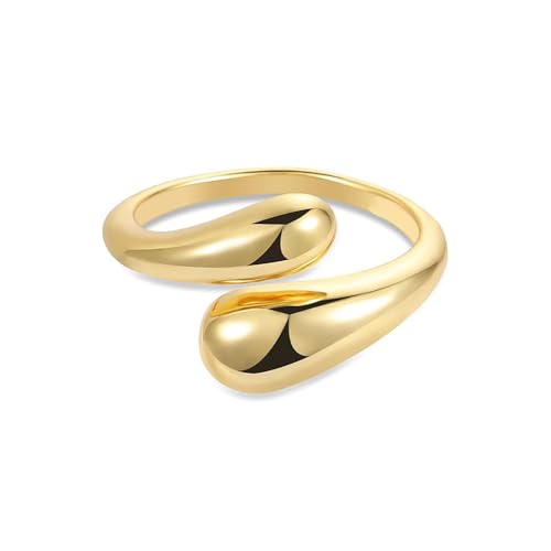 XFSRG Eleganter Damen Schmuck Goldener Ring Frauen Stilvoller Verlobungsring Damen Mode Accessoire von XFSRG