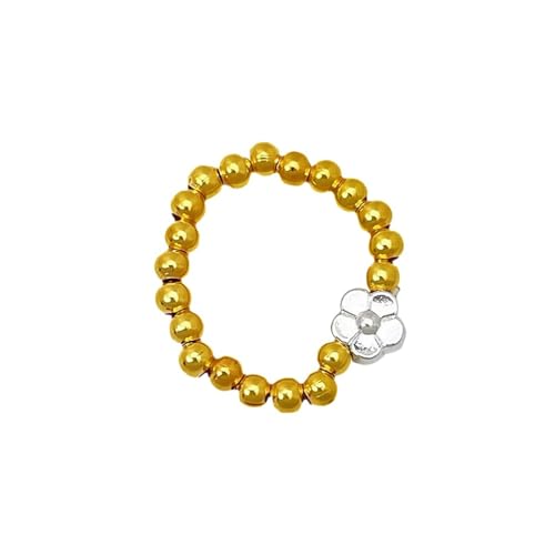 XFSRG Eleganter Ring Gold Damen Mit Blütenmotiv Stilvoller Purelei Ring Aus Hochwertigem Material Perfekt Für Alltag Und Besondere Anlässe von XFSRG