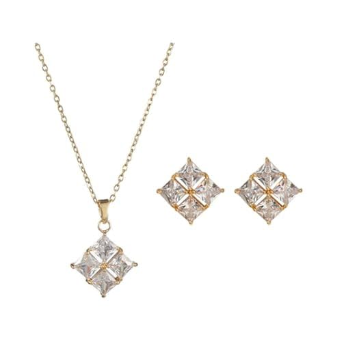 XFSRG Elegantes Modeschmuck Set mit Kristallanhänger und Ohrringen Schmuckset für Damen Perfekt für HochzeitenPartys und Täglichen Gebrauch XFSRG Elegantes Modeschmuck Set mit Kristallanhänger und Ohrringen Schmuckset für Damen Perfekt für HochzeitenPartys und Täglichen Gebrauch von XFSRG
