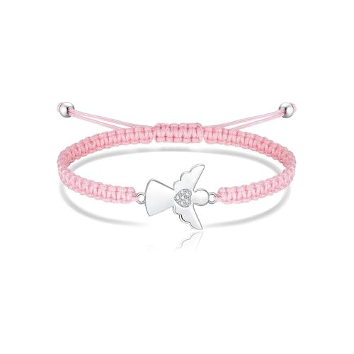XFSRG Freundschaftsarmbänder Kinder Schutzengel Armband Mädchen Silber Engel Anhänger Einstellbares Band Firmung Geschenke Mädchen Taufgeschenke Für Motivationsarmbänder Kinder von XFSRG