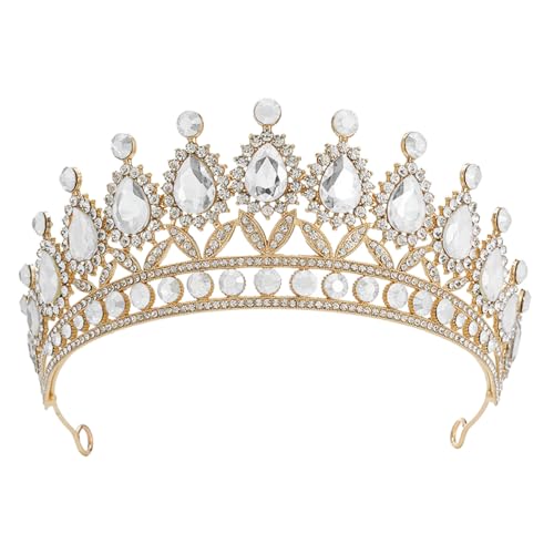 XFSRG Glitzernde Strasssteine Krone Damen Modisch und Luxuriös Diadem Elegant Tiara Prinzessin für Partys Geburtstage Bankette XFSRG Glitzernde Strasssteine Krone Damen Modisch und Luxuriös Diadem Elegant Tiara Prinzessin für Partys Geburtstage Bankette von XFSRG