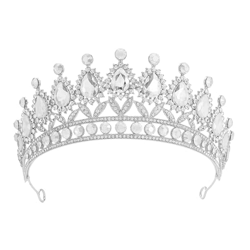 XFSRG Glitzernde Strasssteine Krone Damen Modisch und Luxuriös Diadem Elegant Tiara Prinzessin für Partys Geburtstage Bankette von XFSRG