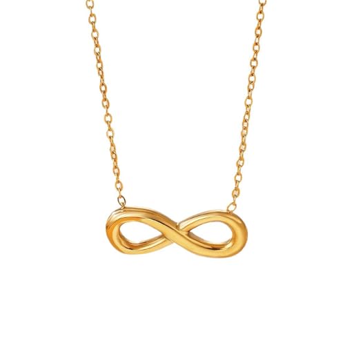 XFSRG Goldkette Damen Halskette Unendlichkeit Symbol Modeschmuck Kette für Frauen Mädchen Choker Kette Lieblingsstück für Alltag und besondere Anlässe XFSRG Goldkette Damen Halskette Unendlichkeit Symbol Modeschmuck Kette für Frauen Mädchen Choker Kette Lieblingsstück für Alltag und besondere Anlässe von XFSRG