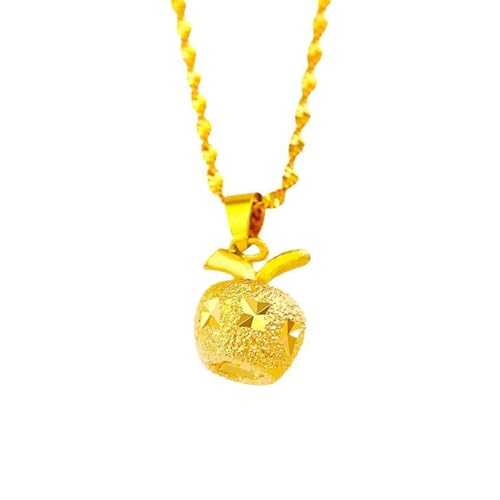 XFSRG Goldkette Damen Halskette mit ApfelAnhänger Modeschmuck für Mädchen und Frauen Exquisites Design für besondere Anlässe XFSRG Goldkette Damen Halskette mit ApfelAnhänger Modeschmuck für Mädchen und Frauen Exquisites Design für besondere Anlässe von XFSRG