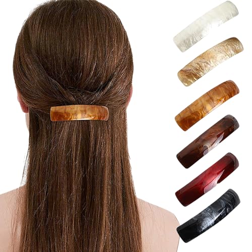 XFSRG Haarspangen Damen Haarklammer Ombre Design Gestreifter Farbverlauf Rechteckige Feder Geeignet für Halb Hochgestecktes Haar von XFSRG
