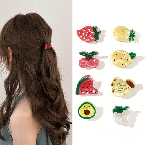 XFSRG Haarspangen Damen Süßes Obst Design Haarclips Haarschmuck Mädchen Bananen Clips für Alltag und Party von XFSRG