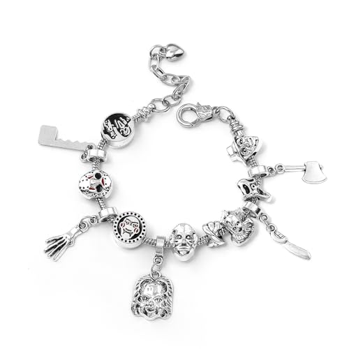 XFSRG Halloween Armbänder Damen Mädchen Bettelarmband Charms Perlenarmband Schmuck Damen Modeschmuck Armband Armreif Totenkopf Gothic Style XFSRG Halloween Armbänder Damen Mädchen Bettelarmband Charms Perlenarmband Schmuck Damen Modeschmuck Armband Armreif Totenkopf Gothic Style von XFSRG