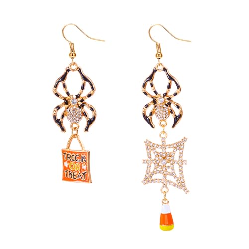 XFSRG Halloween Ohrringe Silber Ohrstecker Gold Schmuck für Damen Kürbis und Geist Design Perfekt für Partys und Kostüme (3) von XFSRG