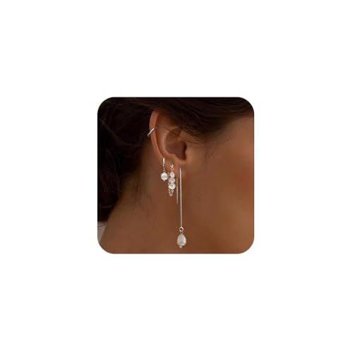 XFSRG Ohrringe Damen Gold Hängend Perlen Ohrstecker Set Elegantes Design für Mädchen (C) von XFSRG