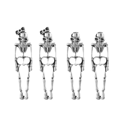 XFSRG Ohrringe Damen Hängend Skelett Design Ohrstecker Halloween Schmuck Party Gothic Accessoire von XFSRG