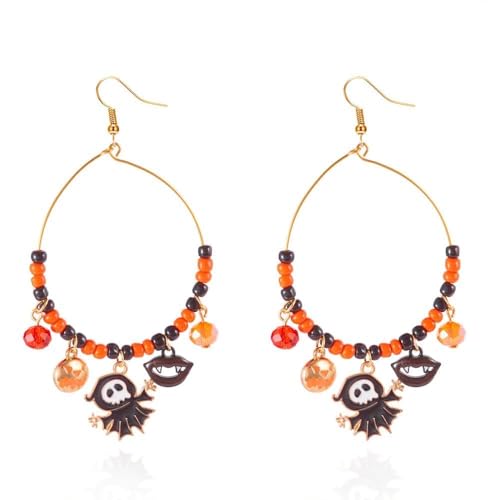 XFSRG Ohrringe Damen Halloween Design Kreative Ohrstecker Fledermaus Anhänger für Party und Alltag (B) von XFSRG