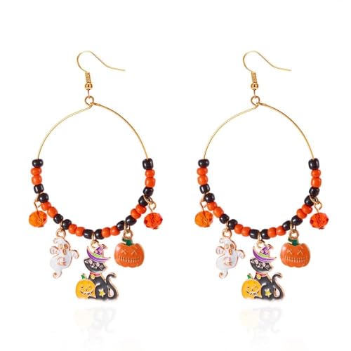 XFSRG Ohrringe Damen Halloween Design Kreative Ohrstecker Fledermaus Anhänger für Party und Alltag (C) von XFSRG