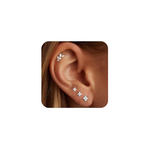 XFSRG Ohrringe Gold Damen Ohrstecker Elegantes Design für Frauen und Mädchen (EKSC-400T-Y) von XFSRG