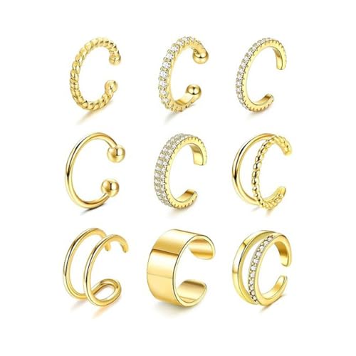 XFSRG Ohrringe Gold Damen Ohrstecker Set Elegante Designs Für Mädchen (Gold) von XFSRG