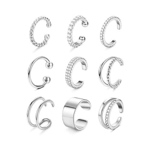 XFSRG Ohrringe Gold Damen Ohrstecker Set Elegante Designs Für Mädchen (Silber) von XFSRG