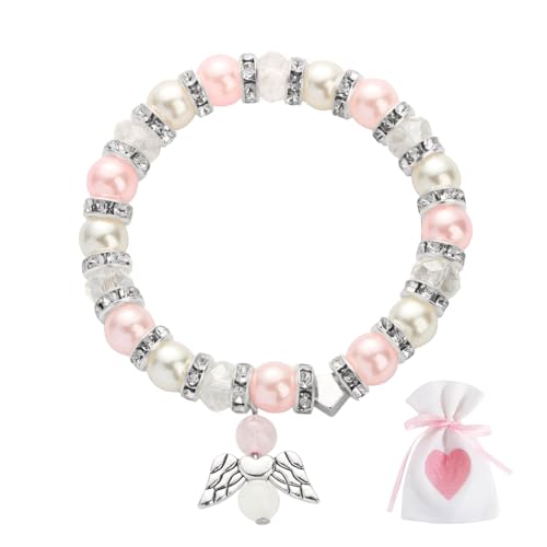 XFSRG Perlen Armbänder für Damen Mädchen Katholische Kreuz Armband Kruzifix Wundermedaille Liebesanhänger Stretcharmbänder Yoga Rosenkranz Perlen Armbänder Set Böhmische Boho Schmuck（#A） von XFSRG