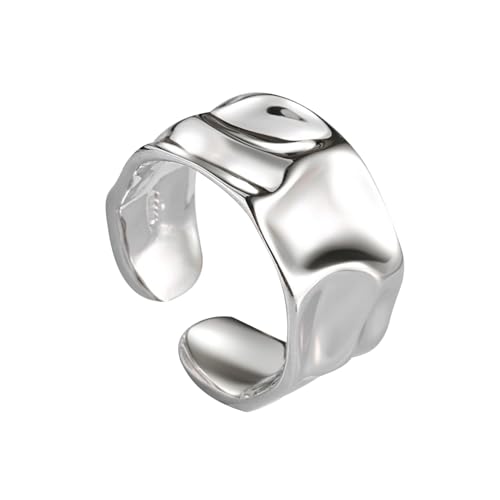 XFSRG Ringe Gold Damen Modernes Design Eleganter Ring Gold und Silber für Damen Luxus Modeaccessoire, Eine Grösse, Chrom, achat von XFSRG