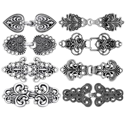 XFSRG Sicherheitsnadeln Klassisch Antik Design Brosche Damen Vintage Cinch Clip Anstecknadel für Strickjacke Cardigan Clip Clips für Kleidung (Silber) von XFSRG