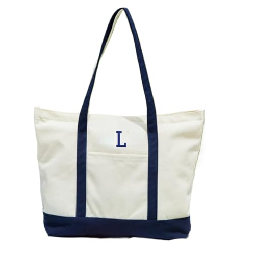 XFZDKJSD Personalisierte bestickte Canvas-Tragetasche, bestickte Handtaschen, Strand-Tragetaschen (41 x 14 x 40 cm) von XFZDKJSD