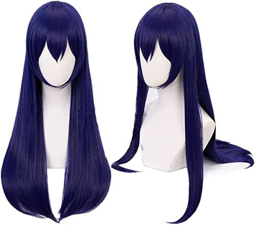 Keebon Perücke Anime Cosplay LoveLive Sonoda Umi Cosplay Perücke Mädchen Langes glattes blaues Haar mit Perückenkappe für Halloween Party von XFZJCHAP