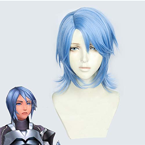 Kingdom Hearts III Aqua Cosplay Perücke Rollenspiel Party Haar für Weihnachten Halloween Blau 2019 New Goose Anime Haar Perücken + Perückenkappe von XFZJCHAP