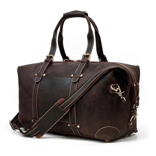 Vintage Leder Reisetasche Tasche Kowskin Travel Handtaschen Weekender Duffle Tasche für Männer Männliche Reisetaschen Vintage Leder Reisetasche Tasche Kowskin Travel Handtaschen Weekender Duffle Tasche für Männer Männliche Reisetaschen von XFZJCHAP