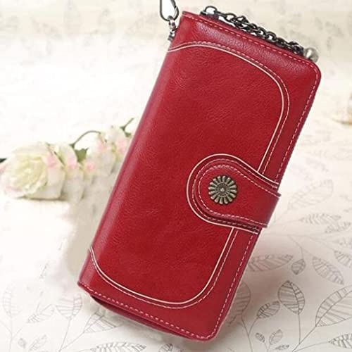 XFZJCHAP Brieftasche Frau Langblaues Kupplungsbeutel Frau Reißverschluss Brieftaschen Lady Geldbörsen Armband Bag Coin Card Halter (Farbe: D, Größe: 19 * 9 * 3,5 cm) von XFZJCHAP