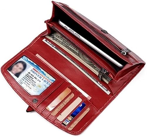 XFZJCHAP Brieftasche WOM Long Reißverschluss Retro WOM WOM Wallet große Kapazität Weibliche Tasche (Farbe: A, Größe: 18,5 * 9,5 * 3cm) von XFZJCHAP