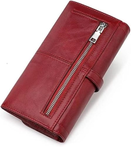 XFZJCHAP Brieftasche WOM Long Reißverschluss Retro WOM WOM Wallet große Kapazität Weibliche Tasche (Farbe: A, Größe: 18,5 * 9,5 * 3cm) von XFZJCHAP