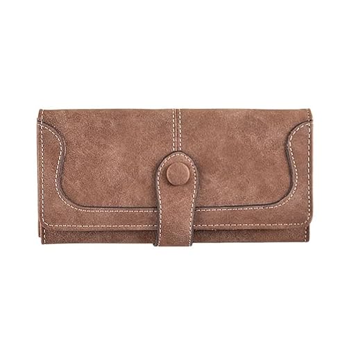 XFZJCHAP Brieftasche WOM Matte Leder Lady Geldbeutel weiblicher Kartenhalter Brieftasche, Vintage Frosted Cut Woms Long Reißverschluss Geldclip XFZJCHAP Brieftasche WOM Matte Leder Lady Geldbeutel weiblicher Kartenhalter Brieftasche, Vintage Frosted Cut Woms Long Reißverschluss Geldclip von XFZJCHAP