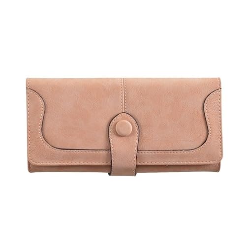XFZJCHAP Brieftasche WOM Matte Leder Lady Geldbeutel weiblicher Kartenhalter Brieftasche, Vintage Frosted Cut Woms Long Reißverschluss Geldclip von XFZJCHAP