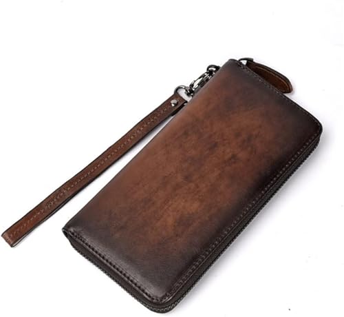 XFZJCHAP Business Retro Ms Brieftasche handgestellte Farbe Multi-Karten-Kupplungsbeutel Casual Hand Wallet M (Farbe: E, Größe: 19 * 9 * 2 cm) von XFZJCHAP
