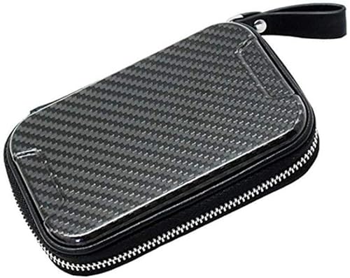 XFZJCHAP Carbon Fibre Wallet Card-Paket RFID Anti-Diebstahl-Bürstenhandkartenbeutel können Banknoten/Schlüssel/Bargeld/12 Karten (Farbe: Schwarz) aufnehmen. von XFZJCHAP