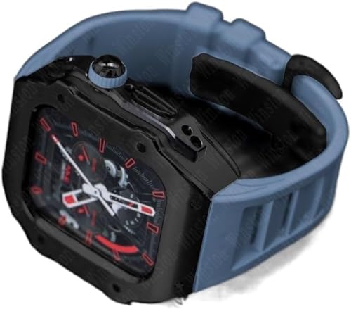 XFZJCHAP Edelstahl -Watch -Koffer und Gummi -Uhren -Band -Männer RM -Mod -Kit ， Für Ultra 8 7 6 5 Se 49mm 45 mm 44mm Serie Watch DIY Upgrade ， Modification Kit Gummi -Uhrengurt von XFZJCHAP