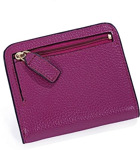 XFZJCHAP Kartenbrieftaschen Mode Split Leder Lady Wallet Mini Wallet Lady kleine Lederbrieftasche mit Münzentasche (Farbe: Schwarz) von XFZJCHAP