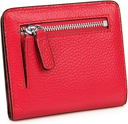 XFZJCHAP Kartenbrieftaschen Mode Split Leder Lady Wallet Mini Wallet Lady kleine Lederbrieftasche mit Münzentasche (Farbe: Schwarz) von XFZJCHAP