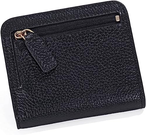 XFZJCHAP Kartenbrieftaschen Mode Split Leder Lady Wallet Mini Wallet Lady kleine Lederbrieftasche mit Münzentasche (Farbe: Schwarz) von XFZJCHAP