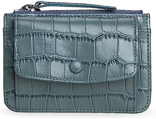 XFZJCHAP Kartenbrieftaschen WOM Wallet Female Kartenhalter Brieftaschen Leder schlanker Münzbrief Kleine Damen Geldkupplung (Farbe: GRE) von XFZJCHAP