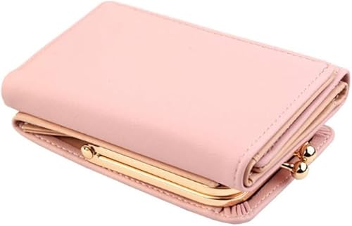 XFZJCHAP Kartenbrieftaschen WOMs Brieftet Mode Kartenkartenhalter Multifunktion Tri-Fach einfaches Gewebepreis-Geldbörsen-Leder-Geldbörsen (Farbe: Beige) von XFZJCHAP