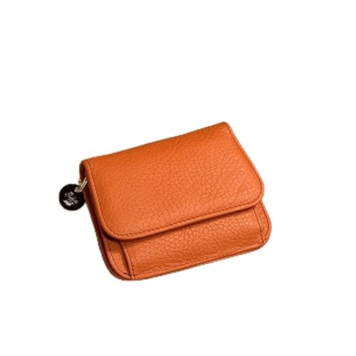 XFZJCHAP Leder Kleiner Brieftasche WOM Massive Kartenhalter Hasp Geld Tasche Kurzzahn -Reißverschluss Hochkapazität Brieftaschen und Geldbörsen (Farbe: A, Größe: 11,5 * 1 * 9,5 cm) von XFZJCHAP