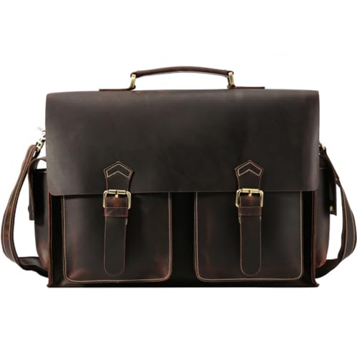 XFZJCHAP Leder Schlanker Aktentasche für Männer 15.6 "Laptop Crossbody Messenger Bag Business Work Lawyer Attachter Fall XFZJCHAP Leder Schlanker Aktentasche für Männer 15.6 "Laptop Crossbody Messenger Bag Business Work Lawyer Attachter Fall von XFZJCHAP