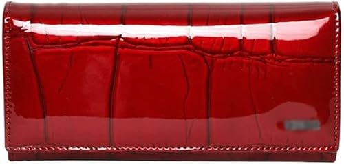 XFZJCHAP Leder WOM Wallet Magnetic HaSP Femal Female LANGENTURSE Ladies Münzbaus Geldbörsen WOME WALET (Farbe: A, Größe: 18,5 * 9 * 3cm) von XFZJCHAP