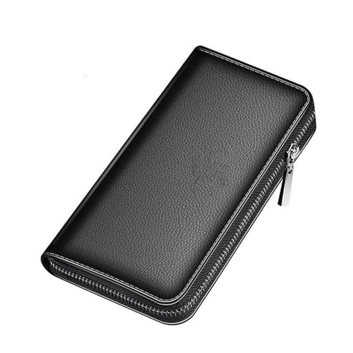 XFZJCHAP MS Wallets Ms Geldbeutel Clutch Ms Geldbörse -Geldbörsen -Leder Luxus (Farbe: Schwarz) von XFZJCHAP